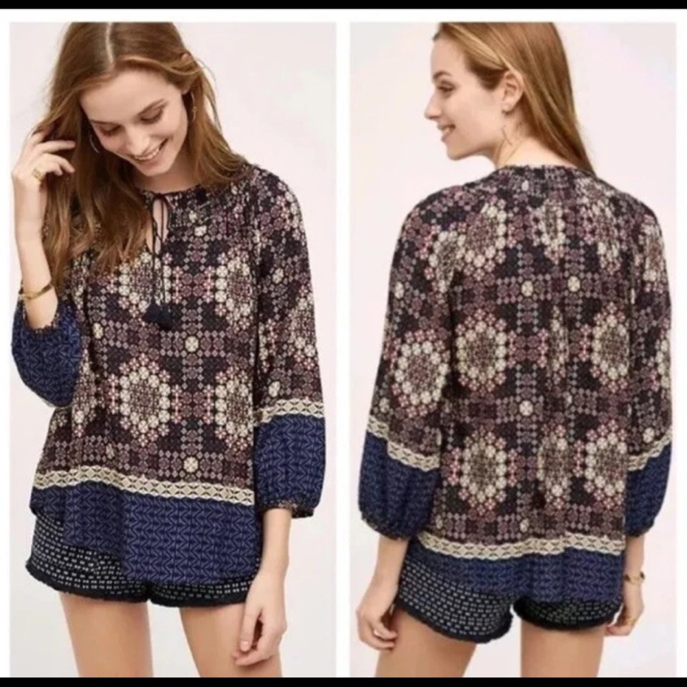 NWT Anthropologie 11.1 Tylho Kay Peasant Top Size Medium